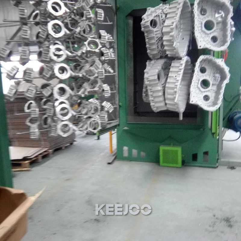 大型铝合金结构件处理！吊钩式抛丸机去除焊接氧化层